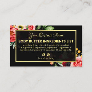 Anleitung für den Luxus Floral Black Wellness-Cent Visitenkarte