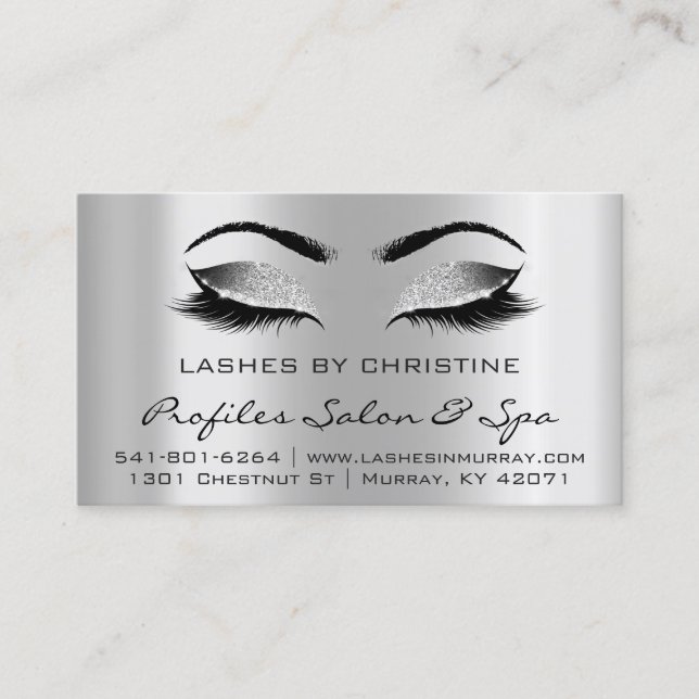 Anleitung für die Nachbehandlung Lashes Extension  Visitenkarte (Vorderseite)