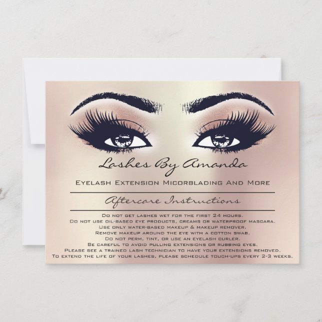 Anleitung für die Nachbehandlung Rosa-Rose-Gold-Pf Einladung (Vorderseite)