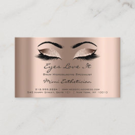 Anleitung für die Nachsorge Rose der Lashes Visitenkarte