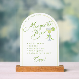 Anleitung für eine Margarita-Bar auf einem Brautju Acrylschild