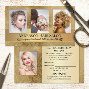 Anleitung für Ihr Foto Portfolio Hair Stylist Visitenkarte