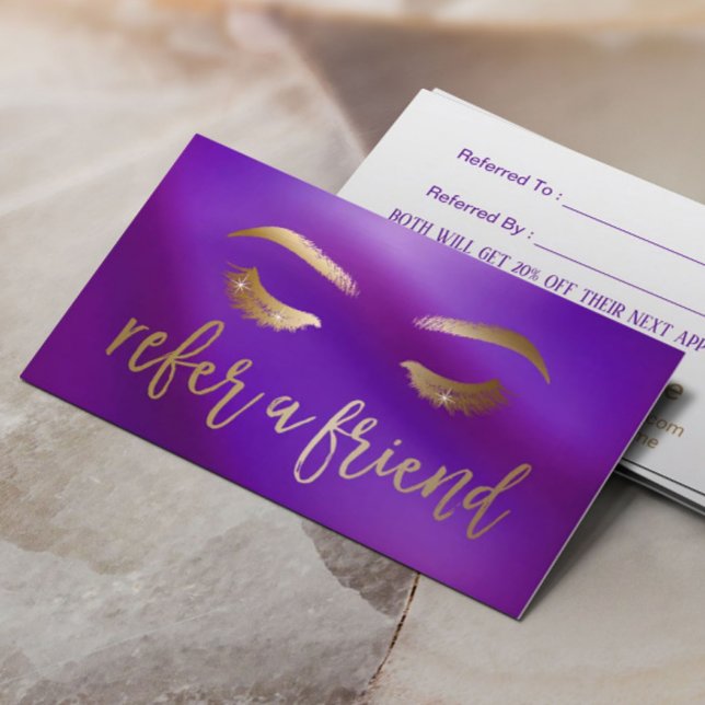 Anleitung für Makeup Artist Lila & Gold Empfehlungskarte (Von Creator hochgeladen)