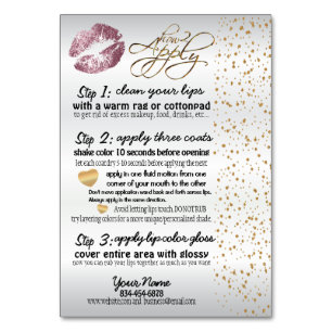 Anleitung für Rose und Gold Confetti Lip 2 Tischnummer