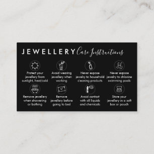 Anleitung für Schwarzschmuck Visitenkarte