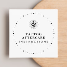Anleitung Tattoo Aftercare Schwarzweißtext