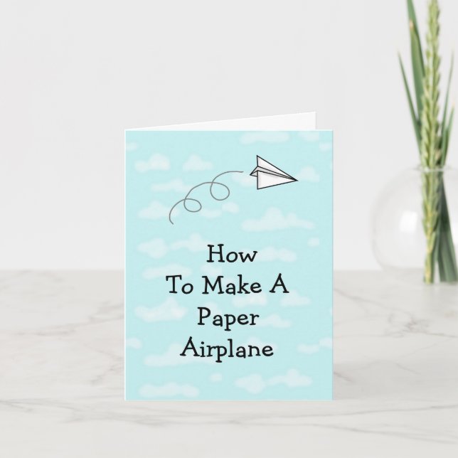 Anleitung zum Erstellen einer Papierflugzeugkarte Karte (Vorderseite)