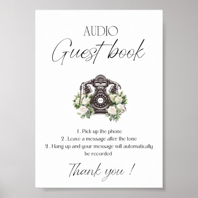 Anleitung zum Gästebuch für Hochzeiten (Vorne)