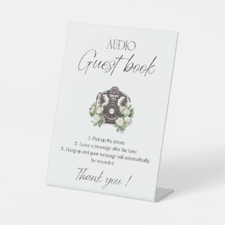 Anleitung zum Gästebuch für Hochzeiten Sockelschild