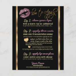 Anleitung zum Rosengolden Glitzer Lip Flyer