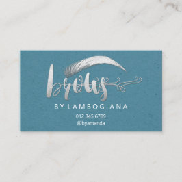 Anleitung zur Aftercare Brow Microblading Blue Gra Visitenkarte