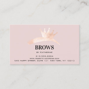 Anleitung zur Eyebrow Crown Microblading Visitenkarte