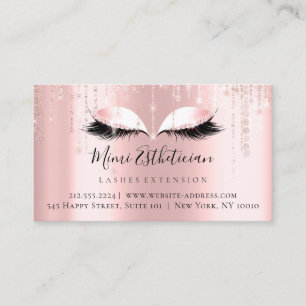 Anleitung zur Nachbehandlung Eyelash Rose Rosa Aug Visitenkarte