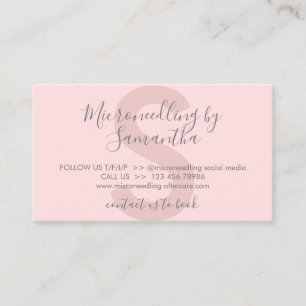 Anleitung zur Nachbehandlung mit rosa Tone Visitenkarte