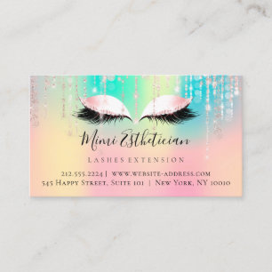 Anleitung zur Nachsorge Eyelash Pink Ombre Augen Visitenkarte