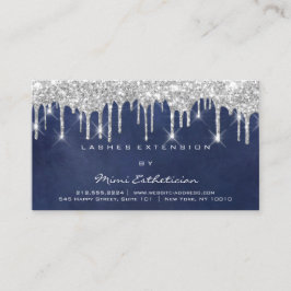 Anleitung zur Nachsorge Lash Blue Navy Gray Tropfe Visitenkarte