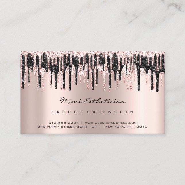 Anleitung zur Nachsorge Lash Blush Black Tropfens  Visitenkarte (Vorderseite)