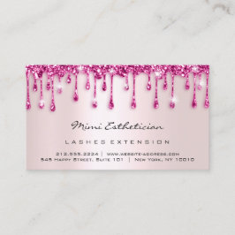 Anleitung zur Nachsorge Lash Rose Glitzer DripBerr Visitenkarte