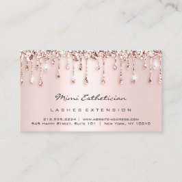 Anleitung zur Nachsorge Lash Rose Glitzer DripBlus Visitenkarte