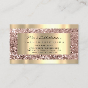 Anleitung zur Nachsorge Lash Rose Gold Blush Glam Visitenkarte