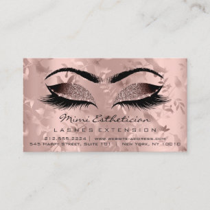 Anleitung zur Nachsorge Lash Rose Gold Eyelashes Visitenkarte