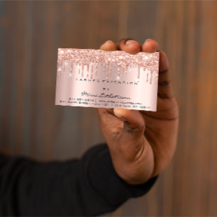 Anleitung zur Nachsorge Lash Rose Gold Tropfens Pa Visitenkarte