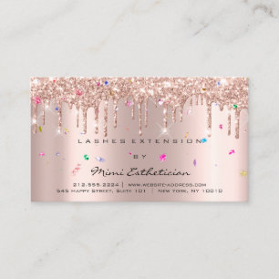 Anleitung zur Nachsorge Lash Rose Tropfen Confetti Visitenkarte