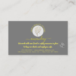 Anleitung zur Nachsorge Lashes Gold Logo QR CODE Visitenkarte