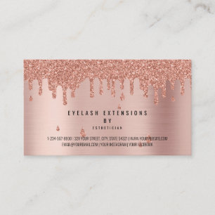 Anleitung zur Nachsorge Rose Pink Gold Glitzer Visitenkarte