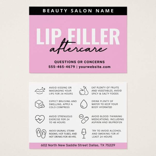 Anleitung zur Pflasterpflege für Mighty Pink Lip F (Vorne & Hinten)