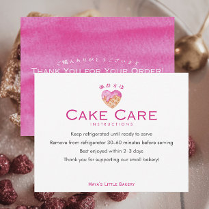 Anleitung zur Pflege von süßen rosa Herz-Waffel-To Dankeskarte