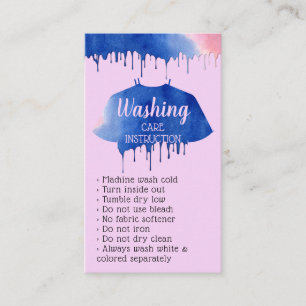 Anleitung zur Reinigung Kleidung Kleidung Lilac Visitenkarte