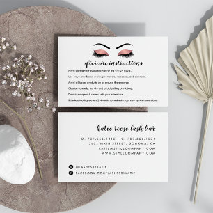 Anleitung zur Verlängerung der Pink Gold Lash Nach Visitenkarte