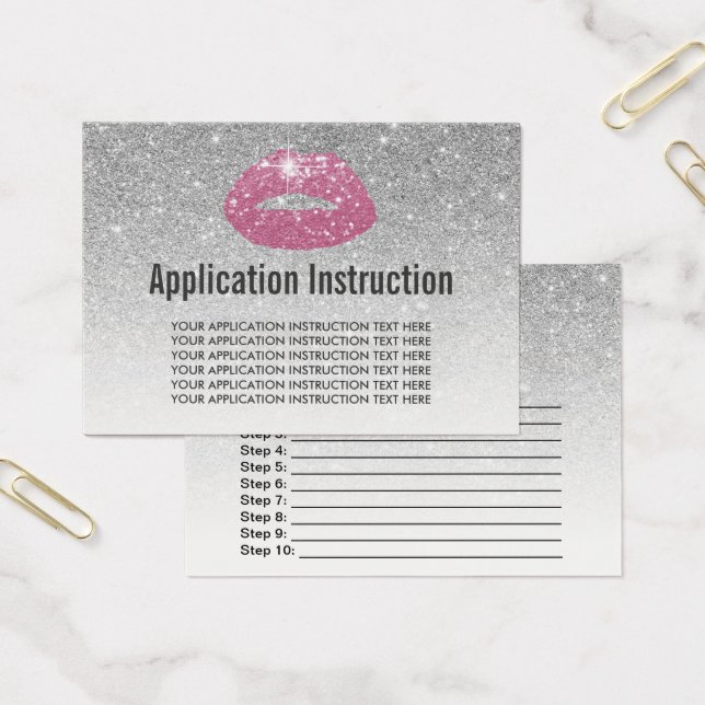 Anleitungen für die Anwendung in rosa Lippen Silve (Büro)
