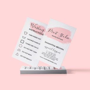 Anleitungen für die moderne Pflege in Rosa, indivi Visitenkarte