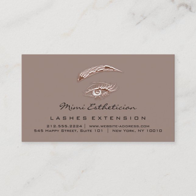 Anleitungen für die Nachsorge Lash Rose Eye Logo B Visitenkarte (Vorderseite)
