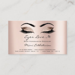 Anleitungen für die Nachsorge Lashes Extension Ros Visitenkarte