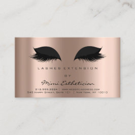 Anleitungen für die Nachsorge Lashes Extension Ros Visitenkarte