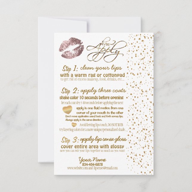 Anleitungen für Dusty Rose & Gold Confetti Lip 3 (Vorderseite)