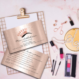 Anleitungen zur Nachsorge Brows Logo Crown Microbl Visitenkarte