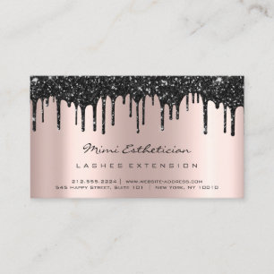 Anleitungen zur Nachsorge Lash Rose Black Tropfens Visitenkarte