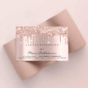 Anleitungen zur Nachsorge Lash Rose Gold Tropfen W Visitenkarte
