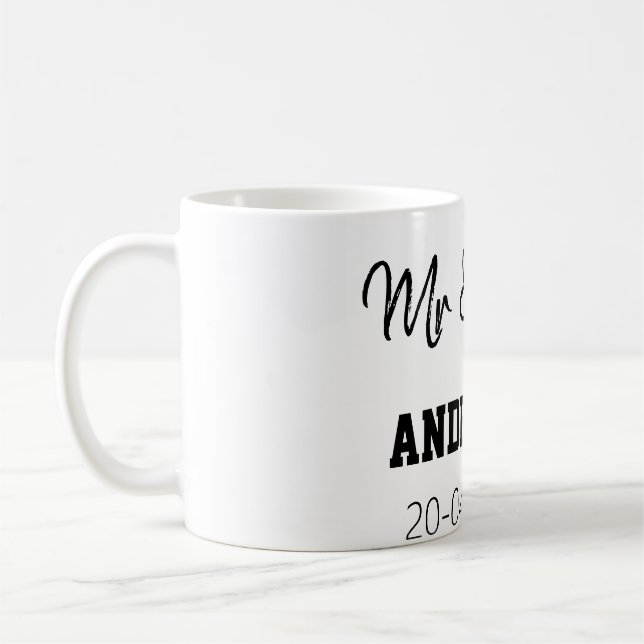 Anm & Frau geben Sie den Familiennamen Datum Jahr  Kaffeetasse (Links)