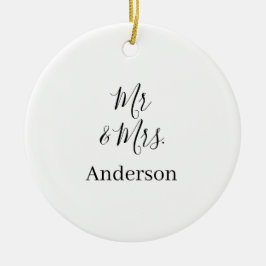 Anm & Frau geben Sie den Familiennamen Datum Jahr  Keramik Ornament
