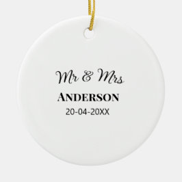 Anm & Frau geben Sie den Familiennamen Datum Jahr  Keramik Ornament