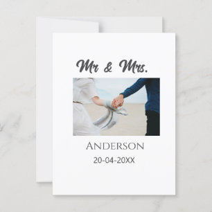 Anm & Frau geben Sie den Familiennamen Datum Jahr Postkarte