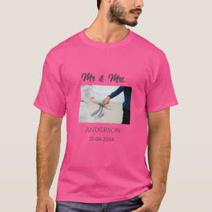 Anm & Frau geben Sie den Familiennamen Datum Jahr T-Shirt