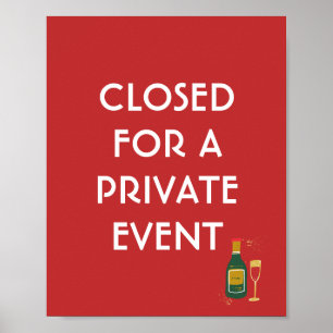 Anmelden privater Veranstaltungen, Veranstaltungsp Poster