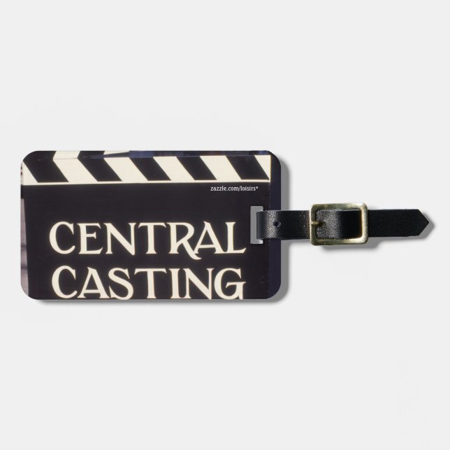 Anmeldung auf Englisch CENTRAL CASTING Luggage Tag Gepäckanhänger (Vorderseite horizontal)