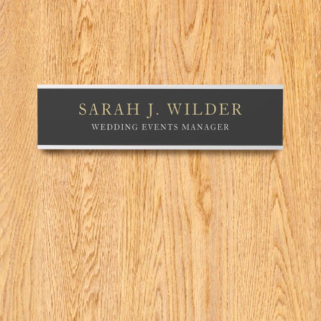 Anmeldung für Hochzeitveranstaltungen Manager Offi Türschild (For your wedding events business, just add your name)